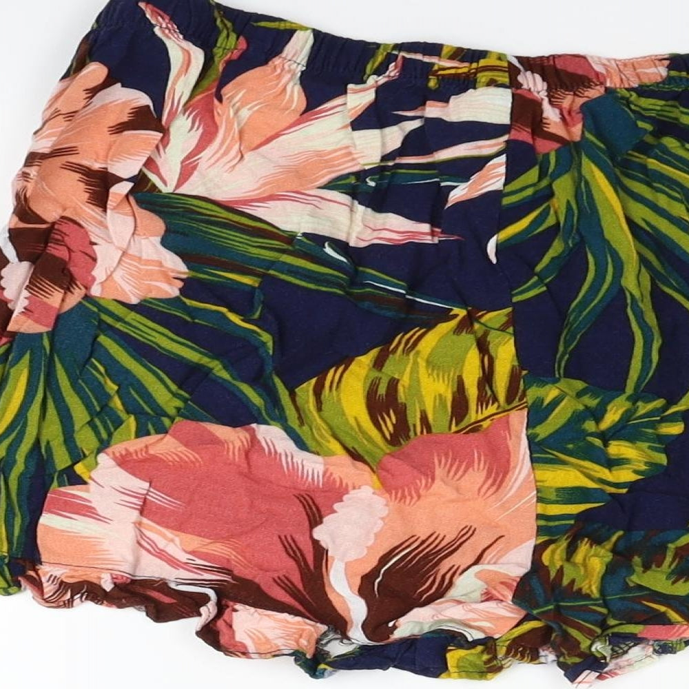 NEXT Womens Blue Floral  Cut-Off Shorts Size 12