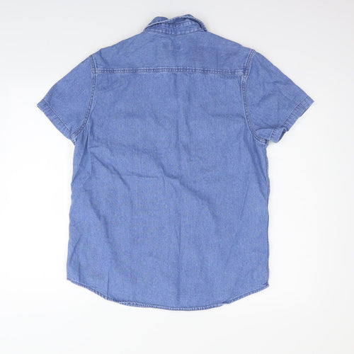 Primark Womens Blue   Basic Button-Up Size L