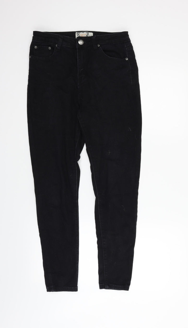 Boohoo Womens Black Straight Jeans Size 10 L26 in