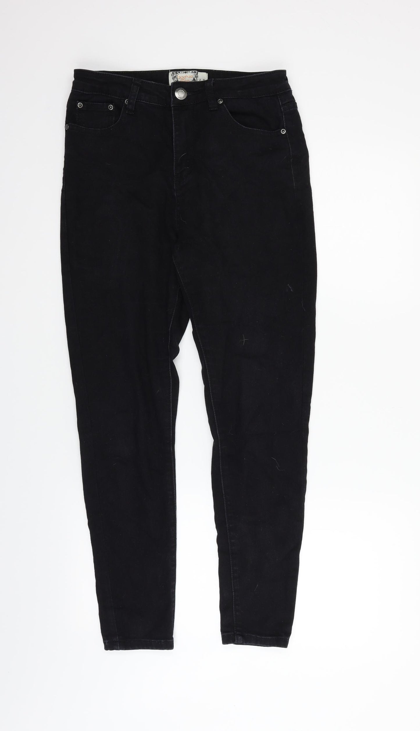Boohoo Womens Black   Straight Jeans Size 10 L26 in