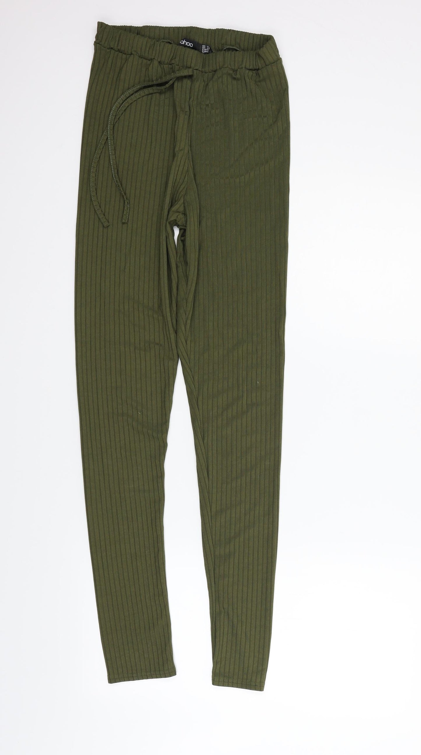 Boohoo Womens Green   Jegging Trousers Size 10 L28 in