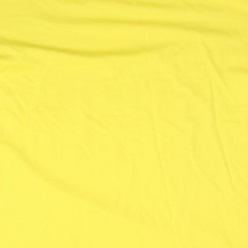 SLIMMA Womens Yellow   Basic T-Shirt Size L
