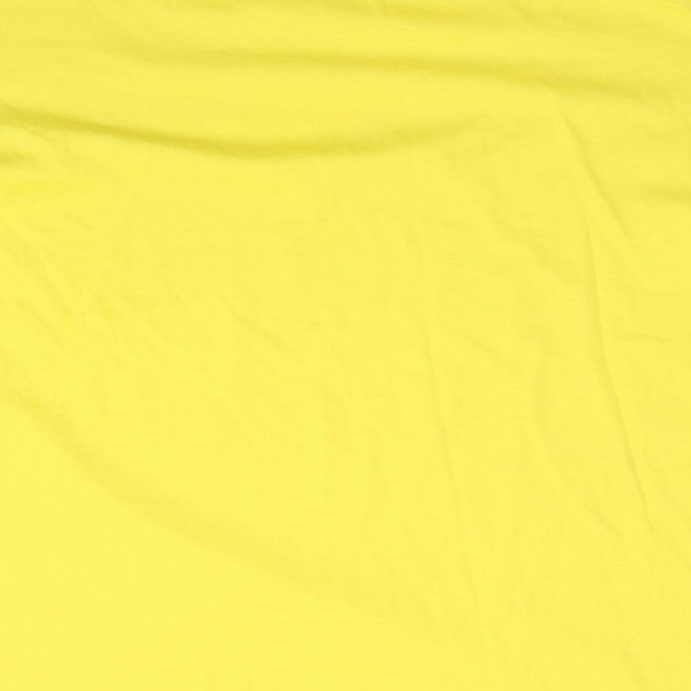 SLIMMA Womens Yellow   Basic T-Shirt Size L