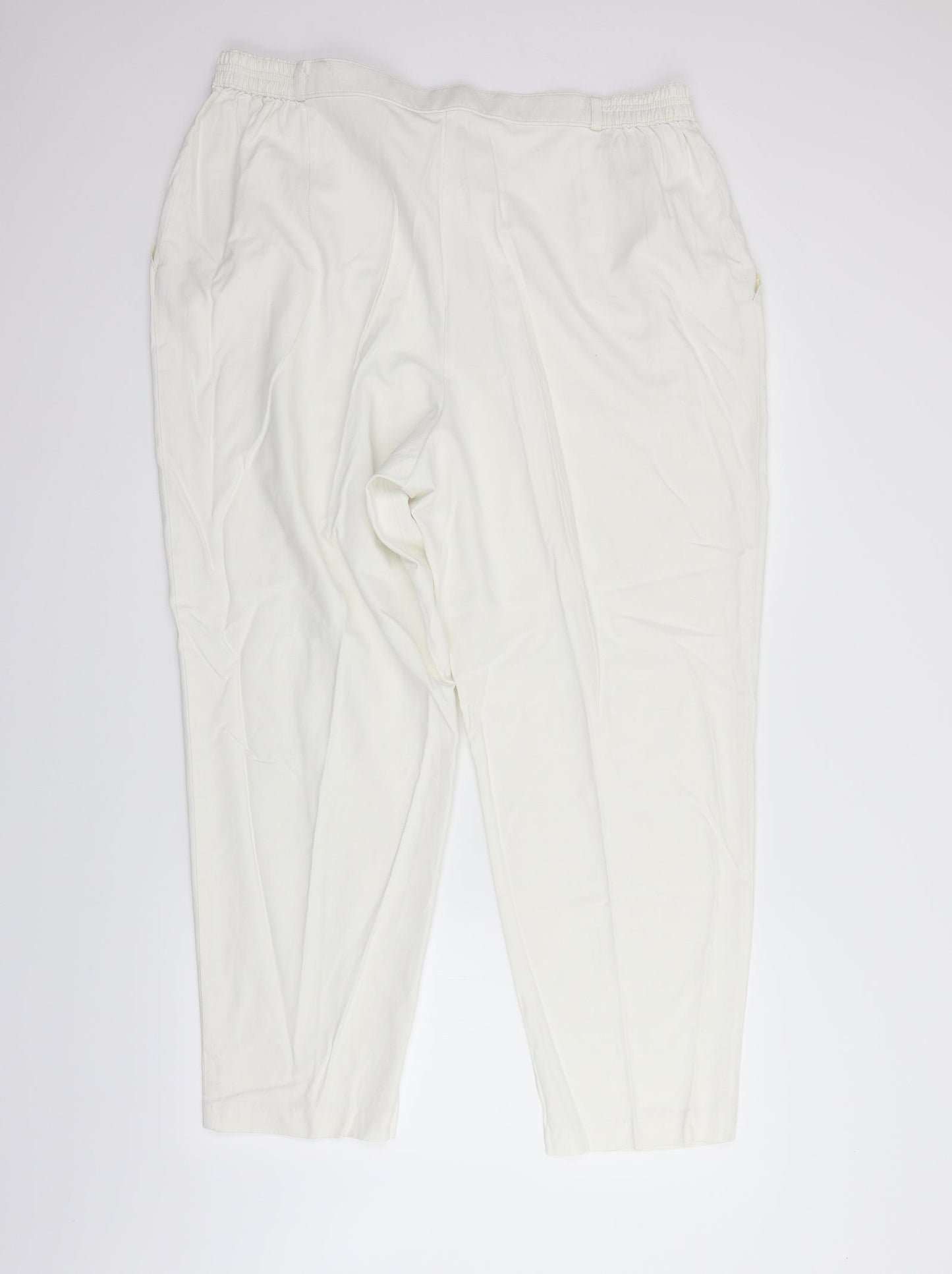 Marks and Spencer Womens White   Trousers  Size 22 L26 in