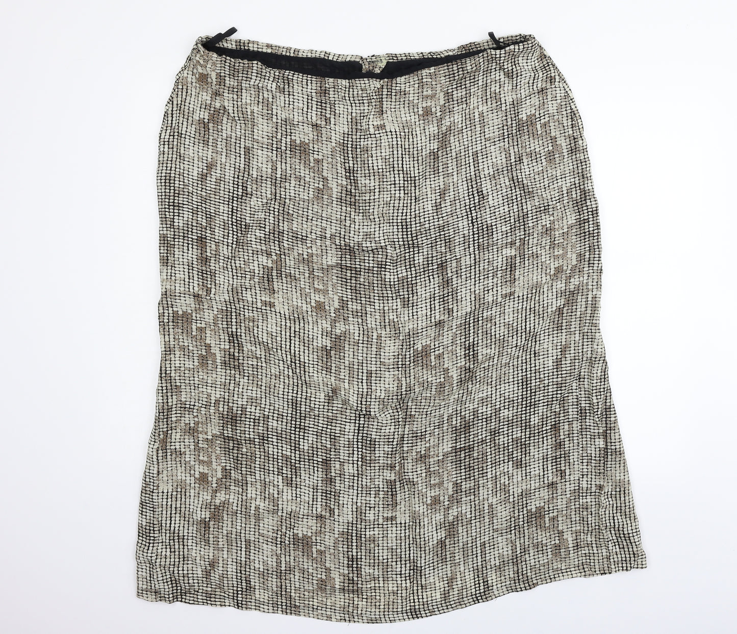 Marks and Spencer Womens Beige   Flare Skirt Size 22