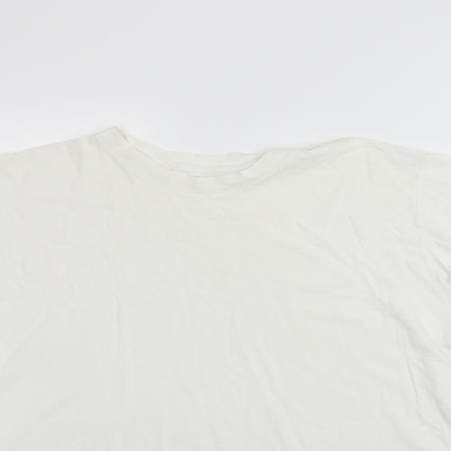 Marks and Spencer Womens White   Basic T-Shirt Size 20  - washABLE MARK ON SHOULDER