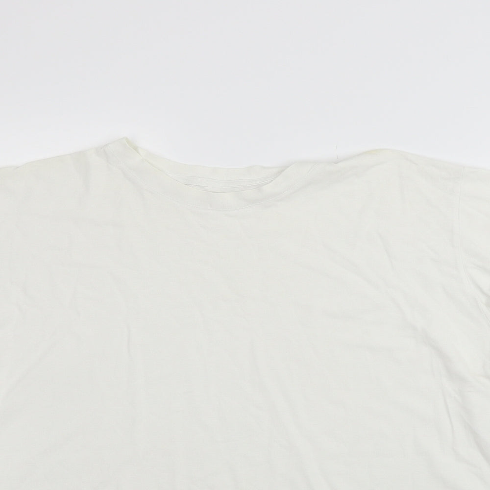 Marks and Spencer Womens White   Basic T-Shirt Size 20  - washABLE MARK ON SHOULDER