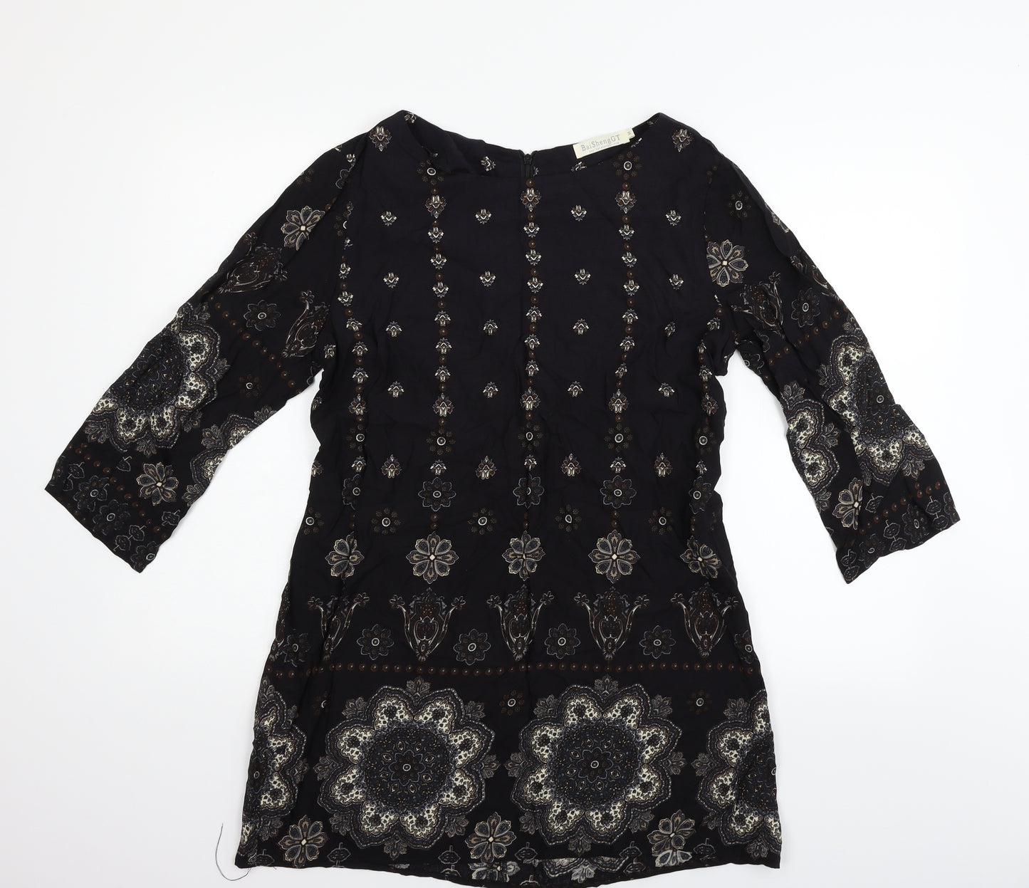 BaiShengGT Womens Black Geometric  Fit & Flare  Size M