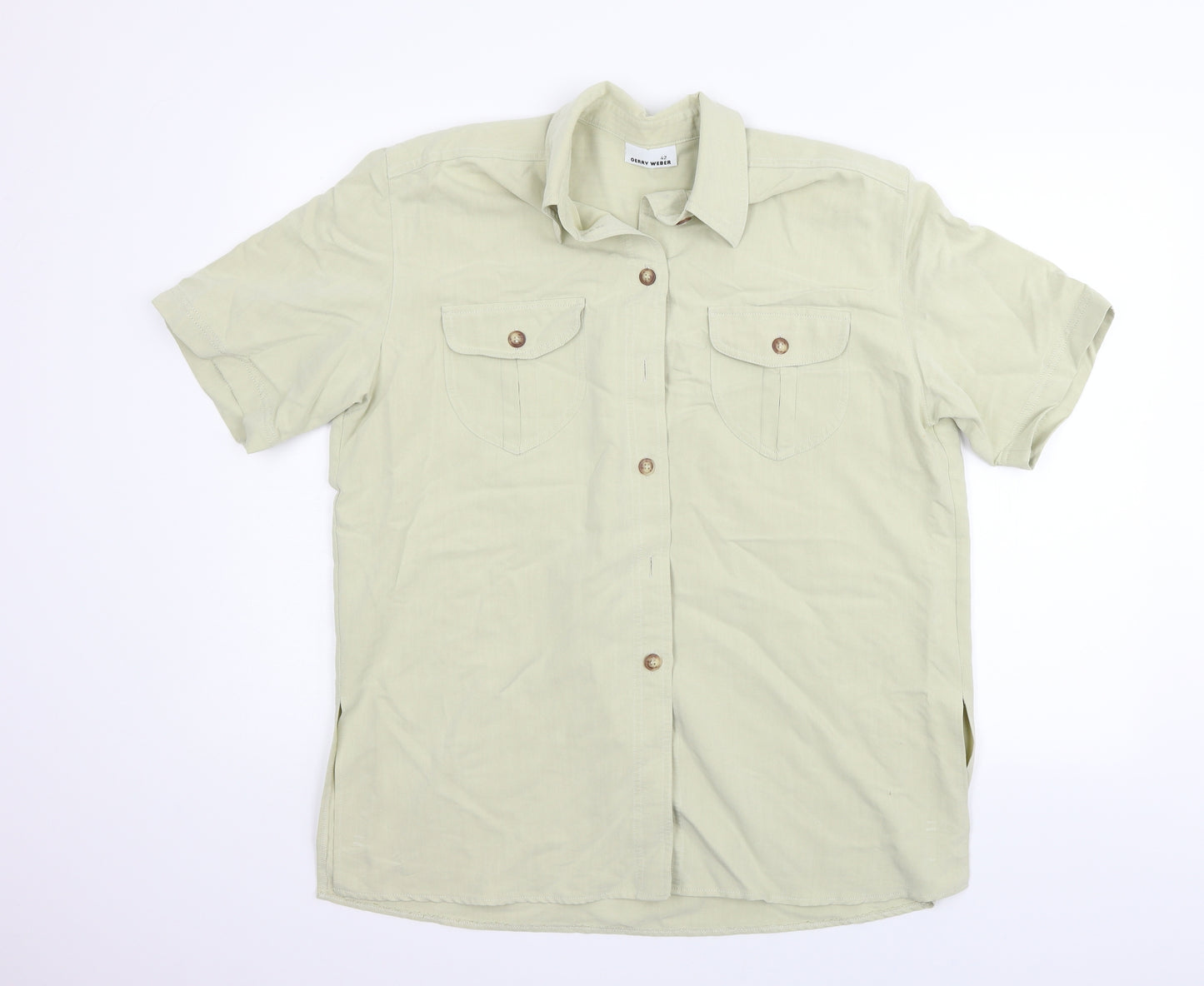 Gerry Weber Womens Beige   Basic Button-Up Size 14