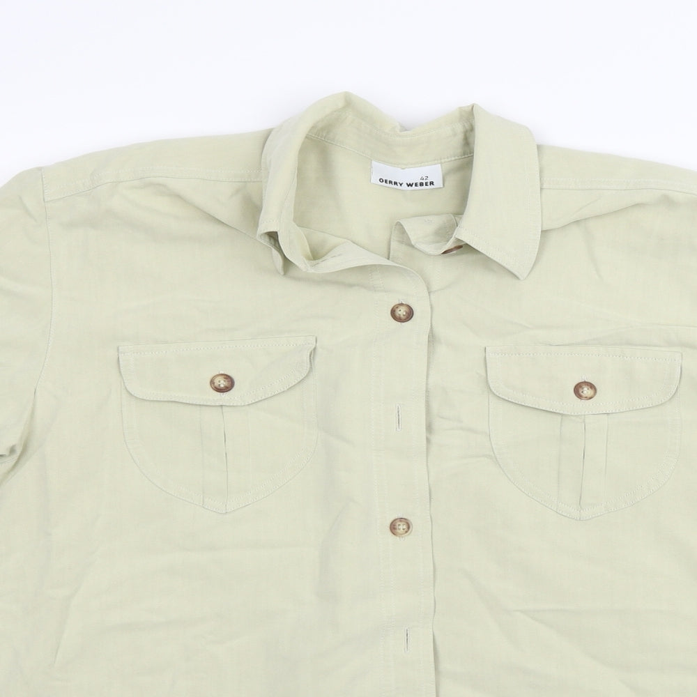 Gerry Weber Womens Beige   Basic Button-Up Size 14