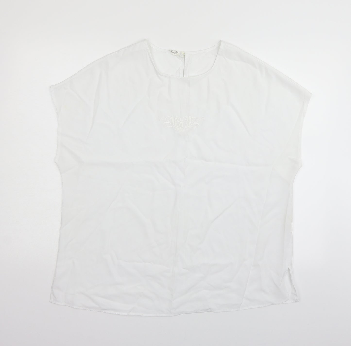 Preworn Womens White   Basic Blouse Size 20