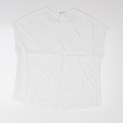 Preworn Womens White   Basic Blouse Size 20