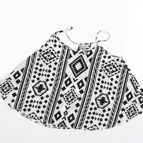 Young Dimension Girls White Geometric  Basic T-Shirt Size 11-12 Years
