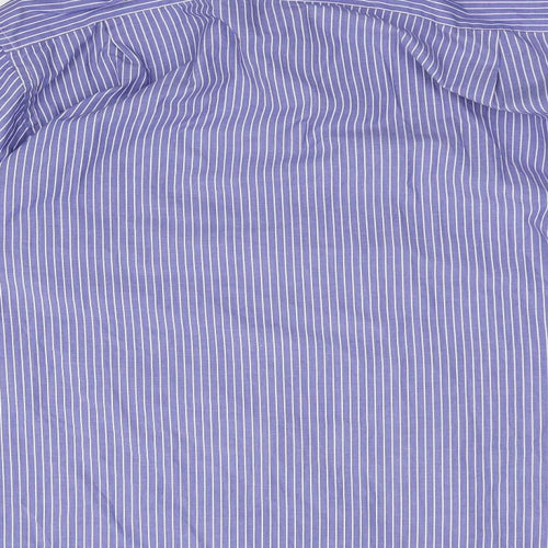 greenwoods Mens Blue Striped   Button-Up Size 17.5