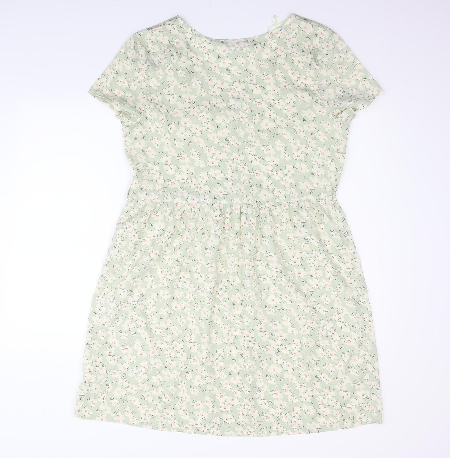 Peacocks Womens Green Geometric  Fit & Flare  Size 14