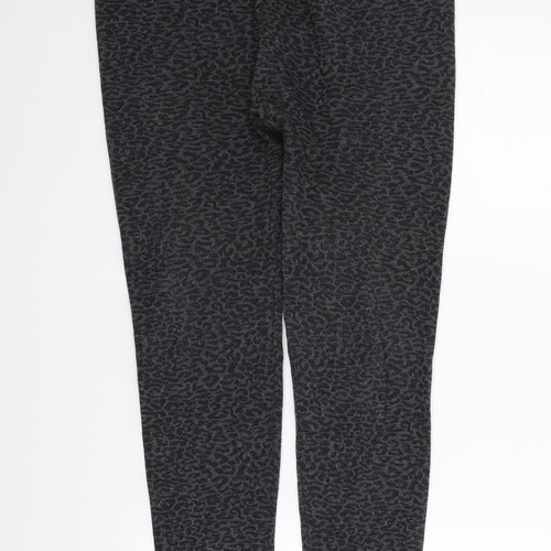 Diva Feva Womens Black Geometric  Jegging Leggings Size L L24 in