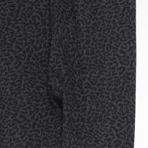 Diva Feva Womens Black Geometric  Jegging Leggings Size L L24 in