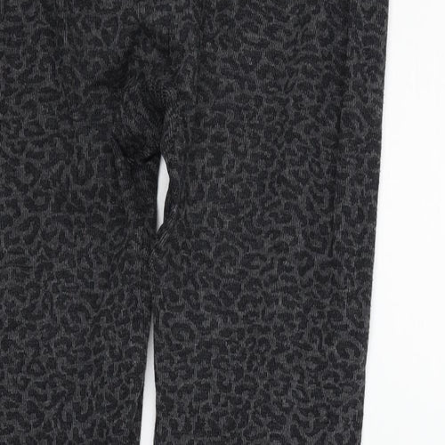 Diva Feva Womens Black Geometric  Jegging Leggings Size L L24 in