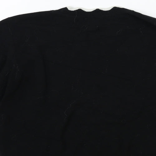 H&M Womens Black  Knit Pullover Jumper Size XS