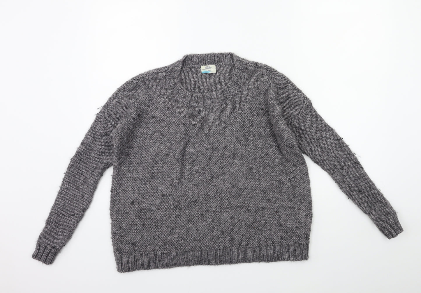 Wallace Womens Grey  Knit Pullover Jumper Size XS
