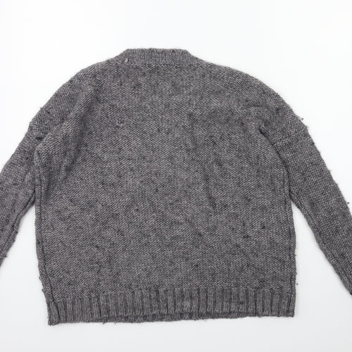 Wallace Womens Grey  Knit Pullover Jumper Size XS