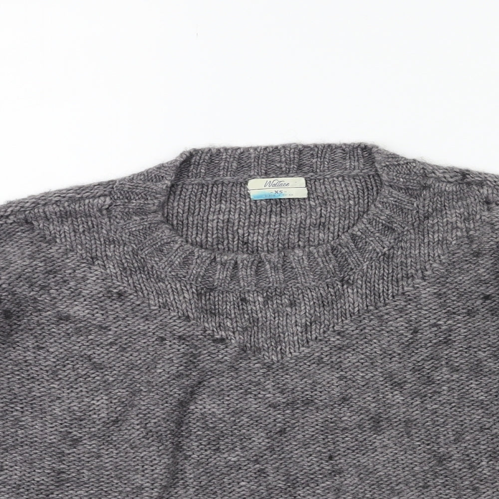 Wallace Womens Grey  Knit Pullover Jumper Size XS