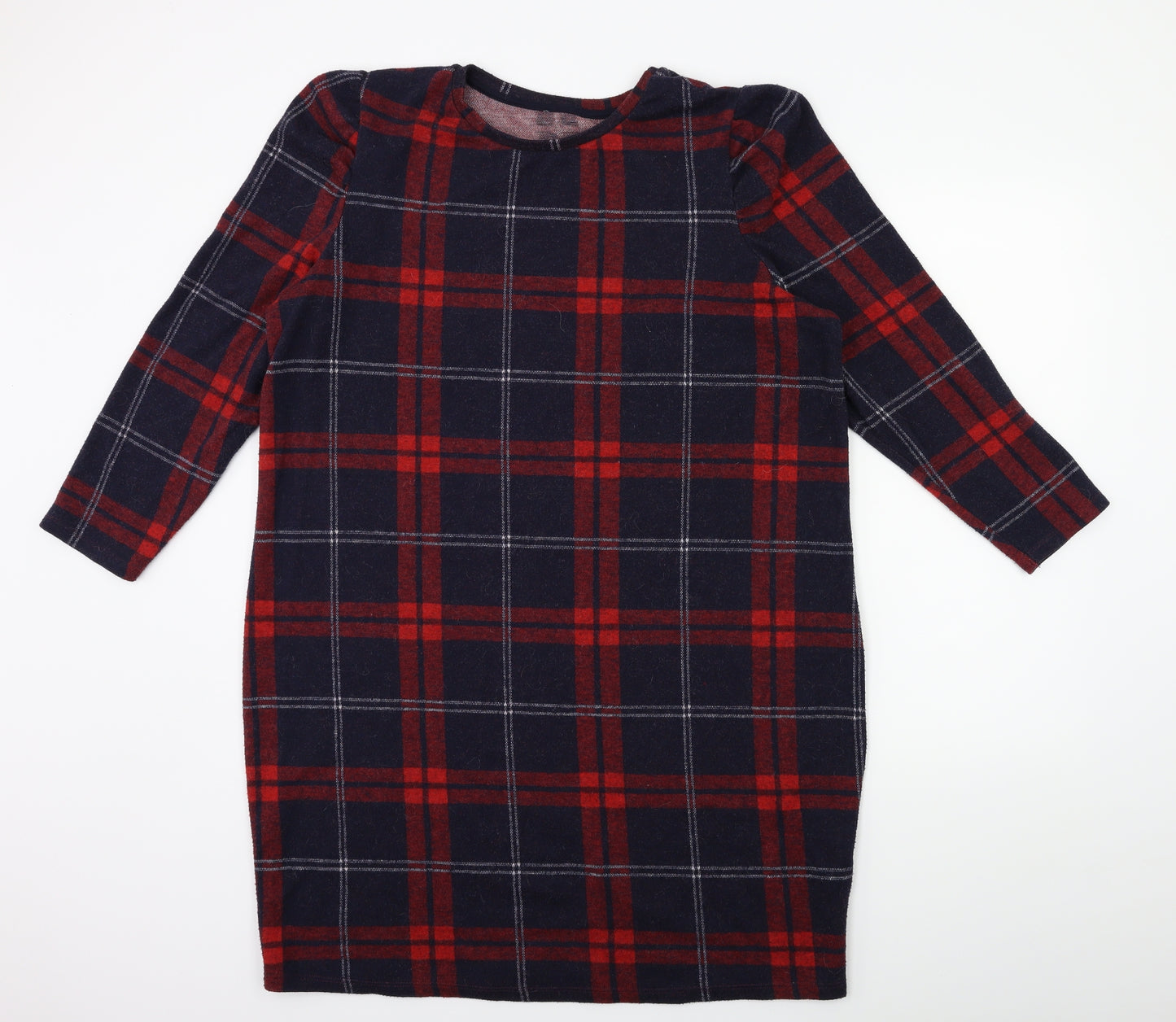 TU Womens Blue Check  Jumper Dress  Size 20