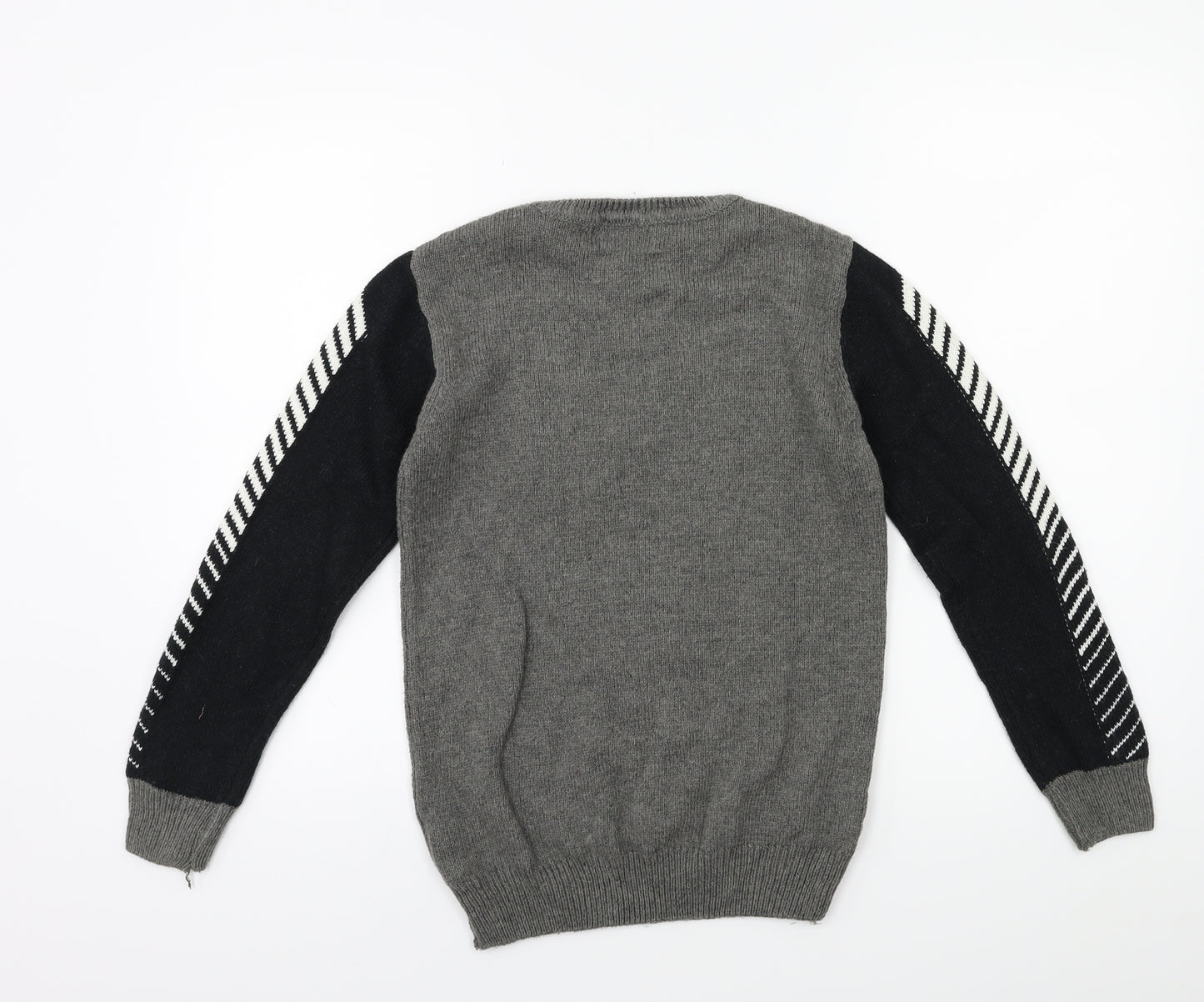 NEXT Boys Grey  Knit Pullover Jumper Size 10 Years  - christmas