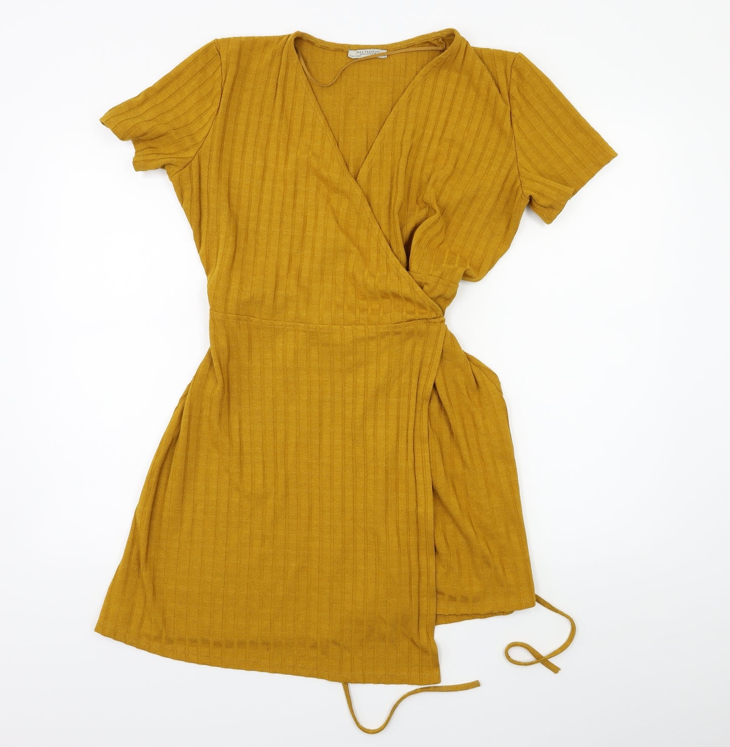 Zara Womens Yellow   Wrap Dress  Size L