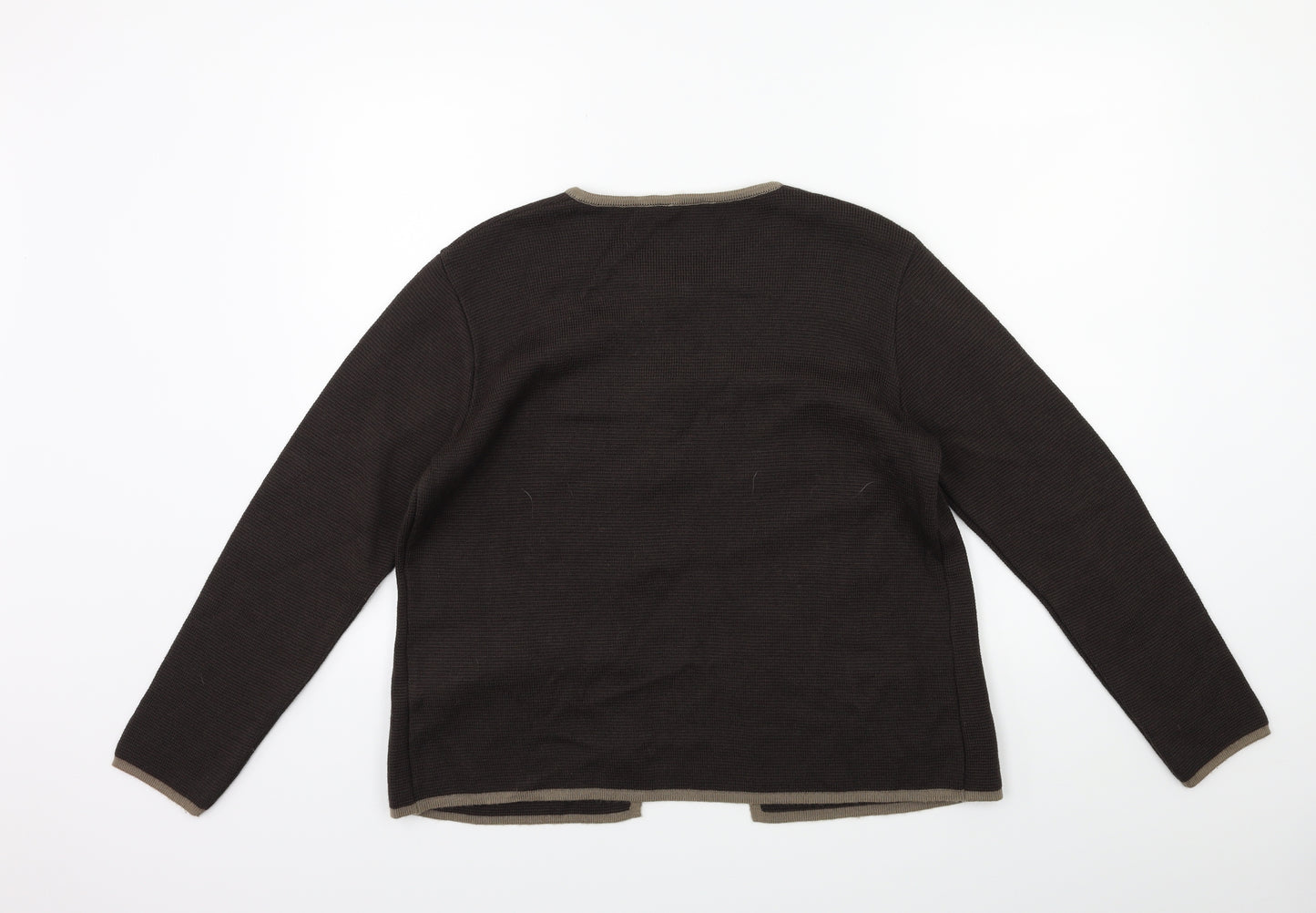 Marks and Spencer Womens Brown  Knit Cardigan Jumper Size 12