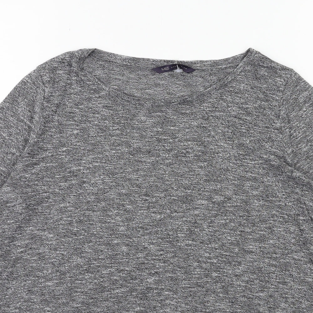 Marks and Spencer Womens Grey  Knit Pullover Jumper Size 10