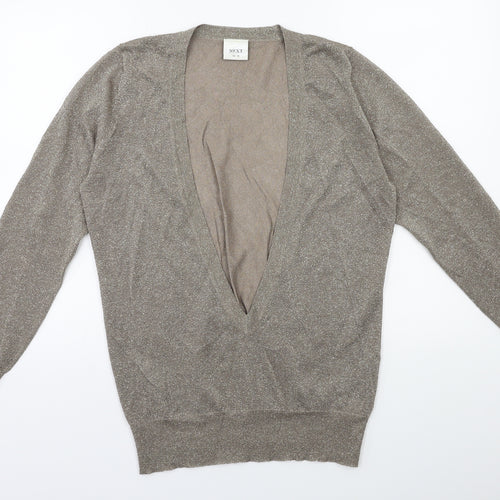 NEXT Womens Gold  Knit Pullover Jumper Size 16