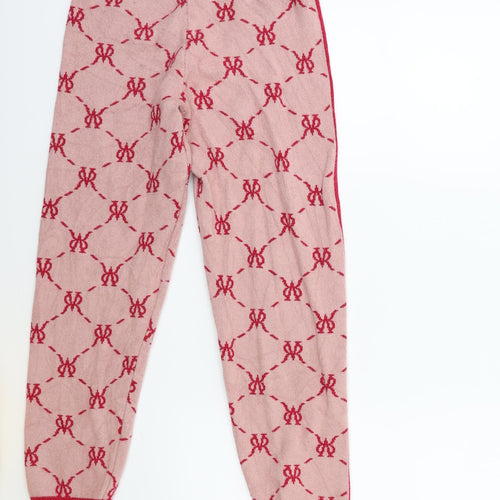 River Island Girls Pink  Knit Sweatpants Trousers Size 9 Years