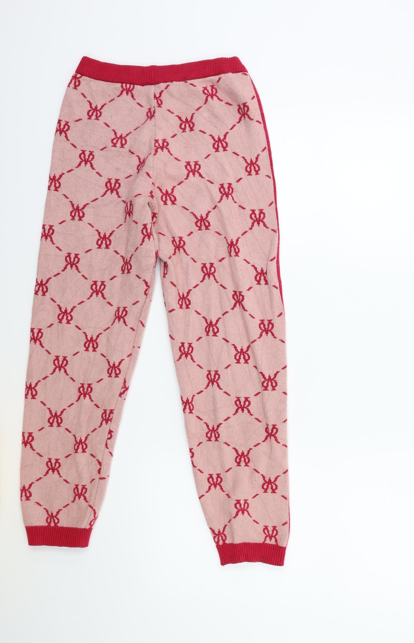 River Island Girls Pink  Knit Sweatpants Trousers Size 9 Years
