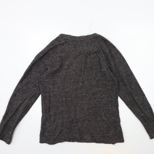 Zara Mens Grey  Knit Pullover Jumper Size S