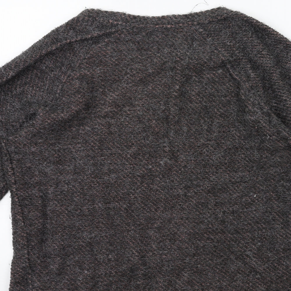 Zara Mens Grey  Knit Pullover Jumper Size S