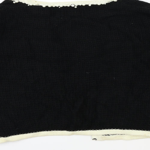 Sally Anne Womens Black  Knit Cardigan Jumper Size L