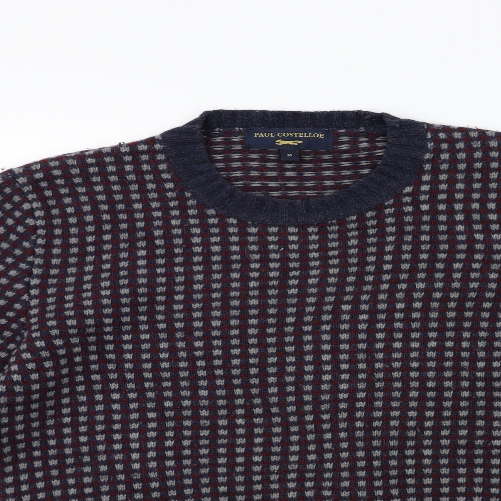 Paul Costelloe Mens Blue  Knit Pullover Jumper Size M