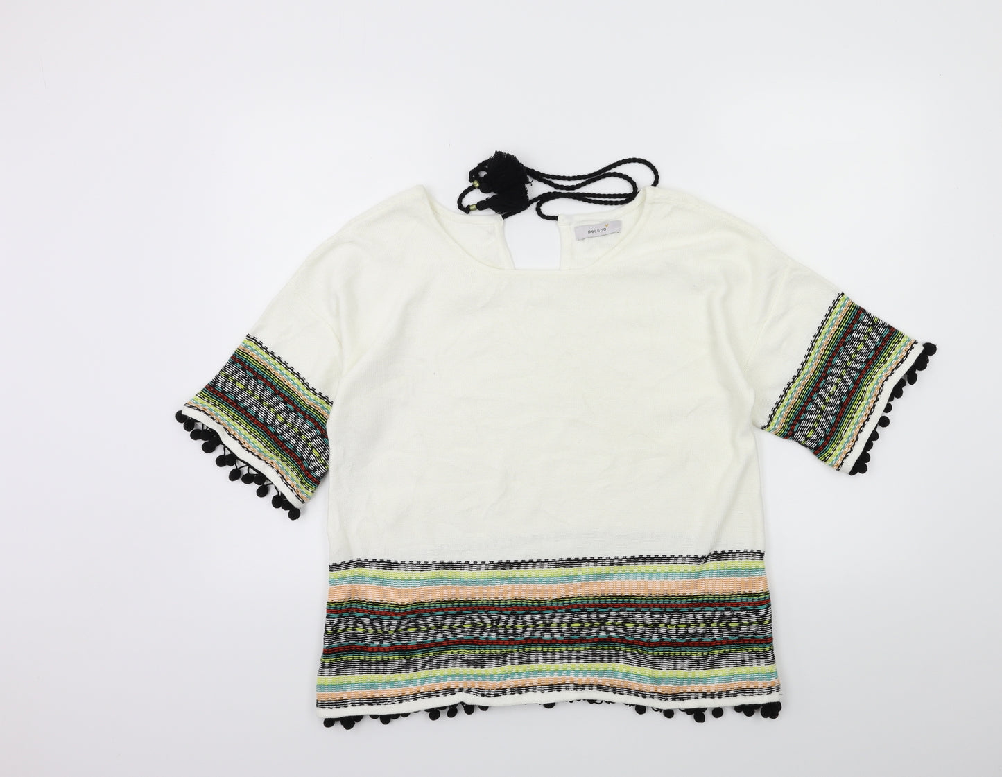 Per Una Womens White  Knit Pullover Jumper Size 14