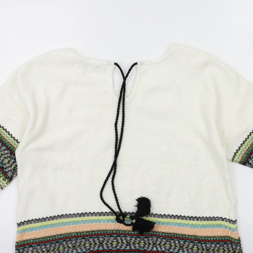 Per Una Womens White  Knit Pullover Jumper Size 14