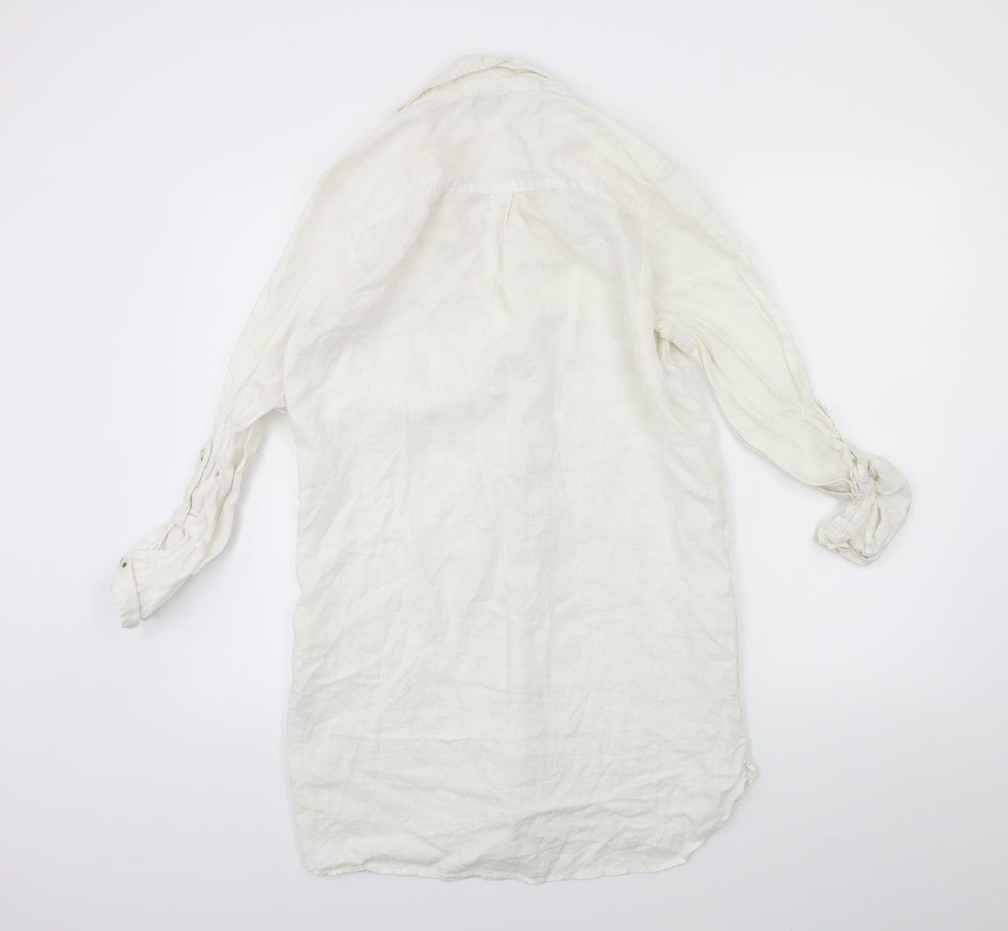 NEXT Womens White   Shirt Dress  Size 8