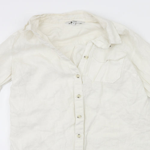 NEXT Womens White   Shirt Dress  Size 8