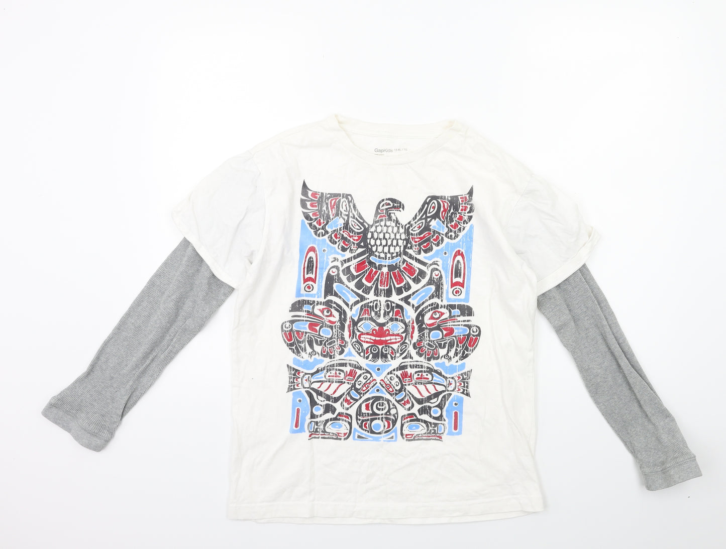 Gap Boys White   Basic T-Shirt Size 13 Years