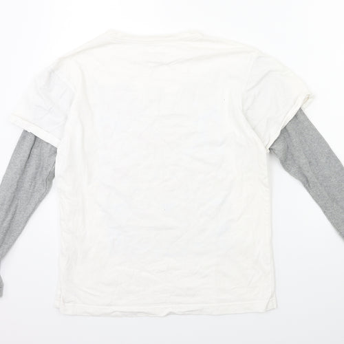 Gap Boys White   Basic T-Shirt Size 13 Years