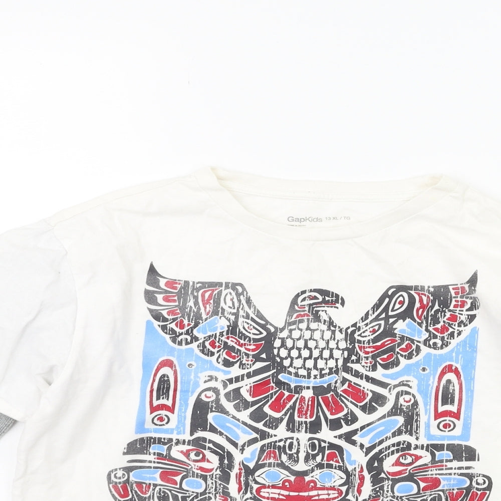 Gap Boys White   Basic T-Shirt Size 13 Years