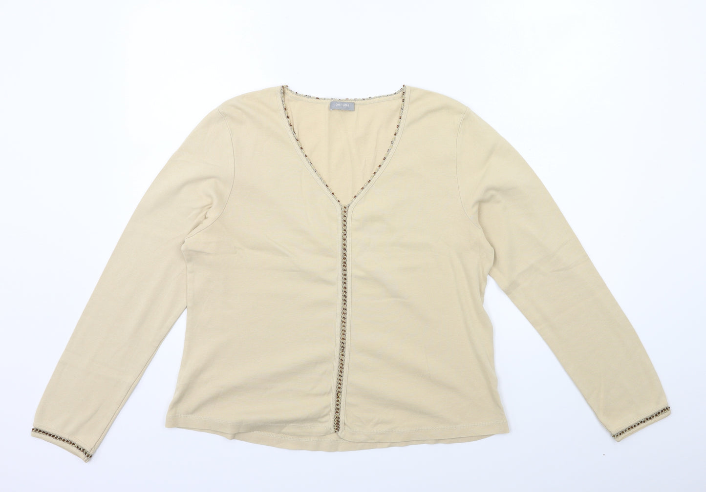 Per Una Womens Beige   Basic T-Shirt Size 18