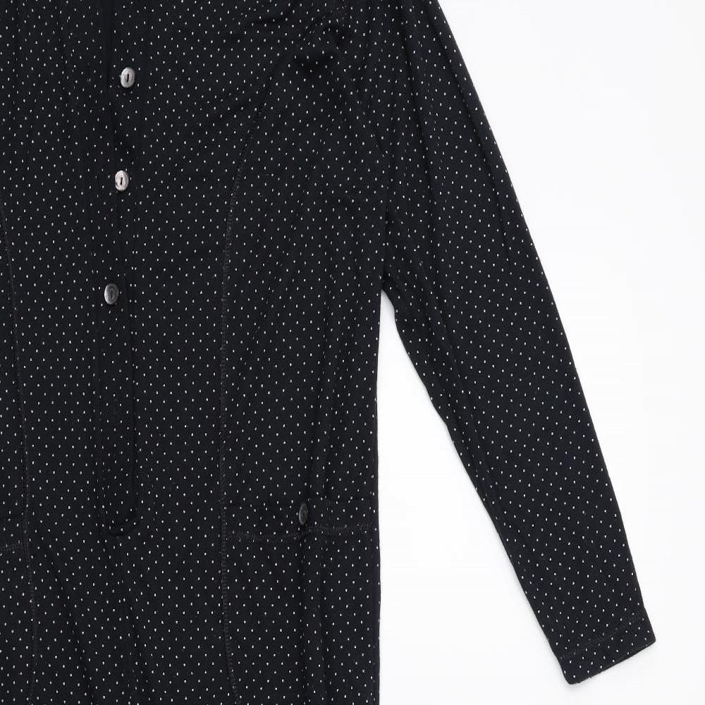 st michael Womens Black Polka Dot  Top One Piece Size 14