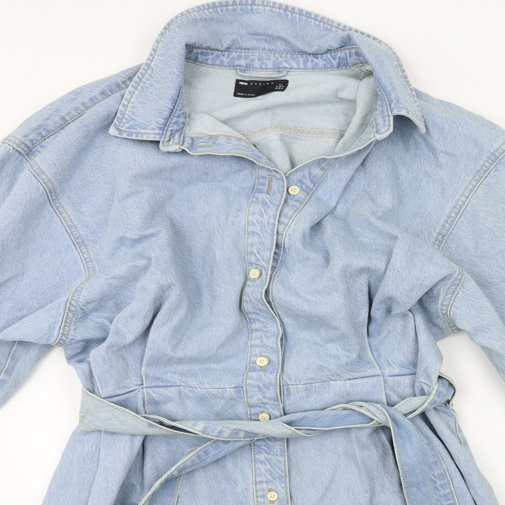 ASOS Womens Blue  Denim Shirt Dress  Size 16