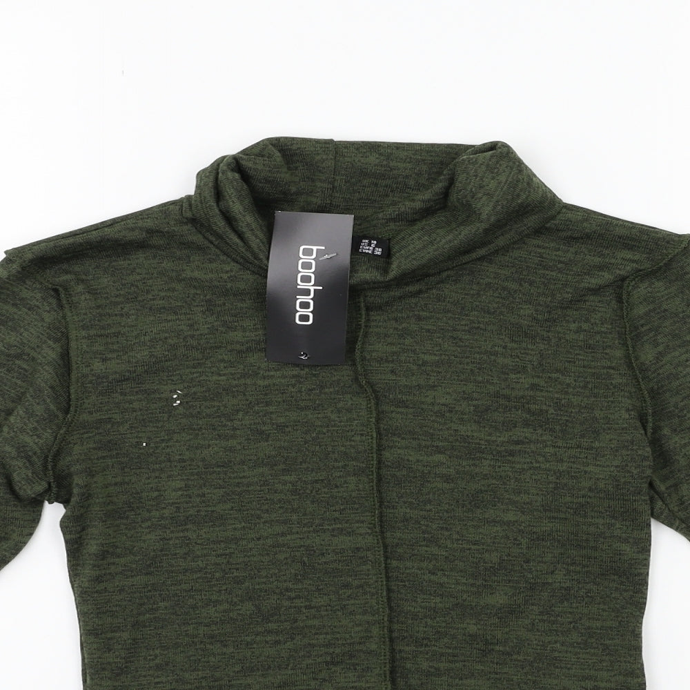 Boohoo Womens Green   Pullover Jumper Size 10