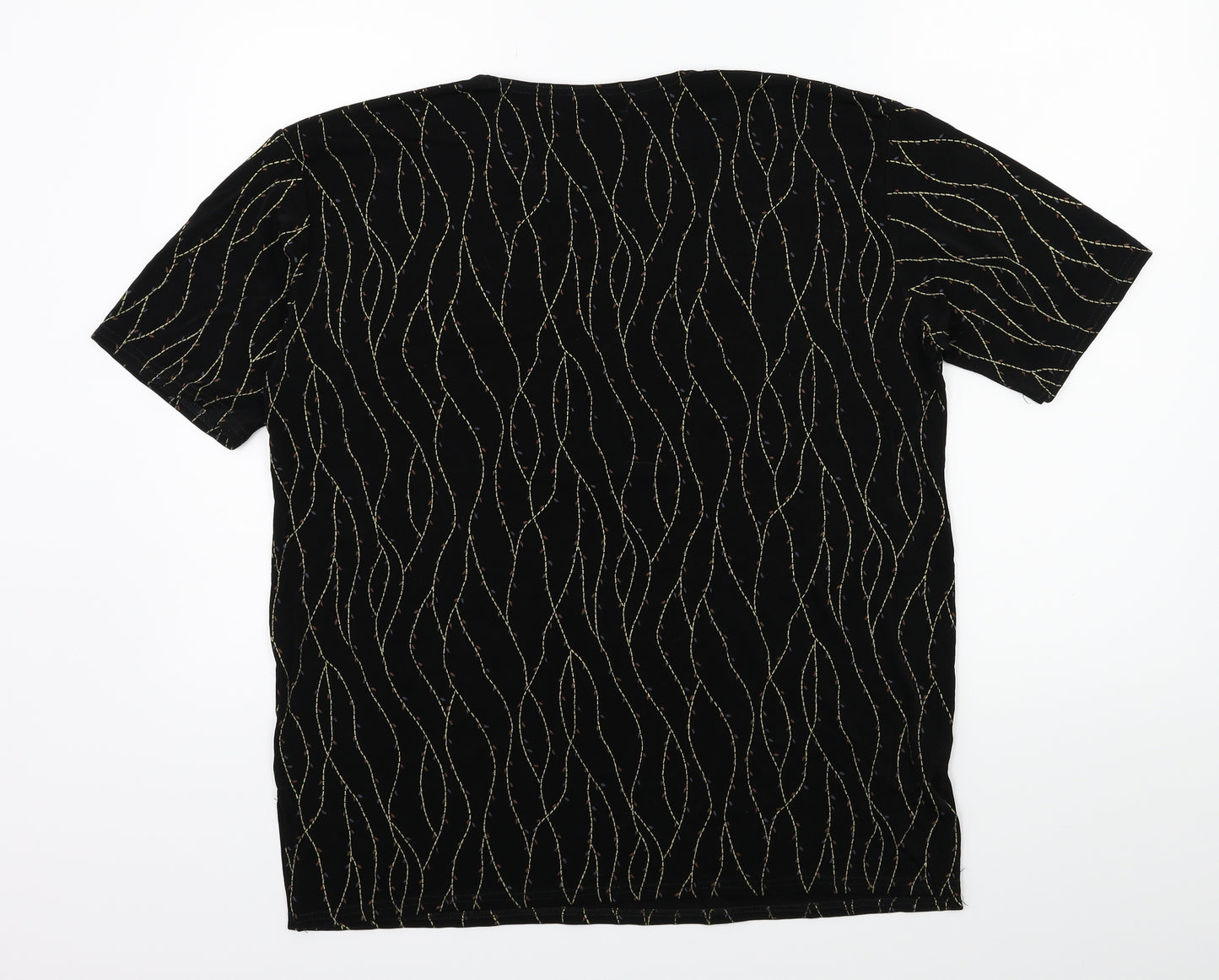 LINDA JAYNE Womens Black   Basic T-Shirt Size 8